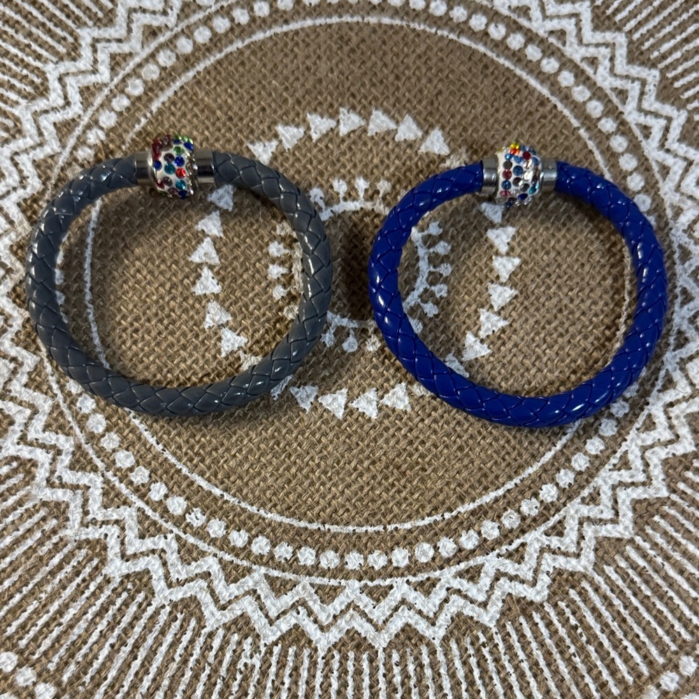 Chic Multicolor Accented Bracelets set of 2